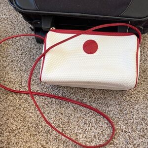 Elegant White and Red Women's Bag